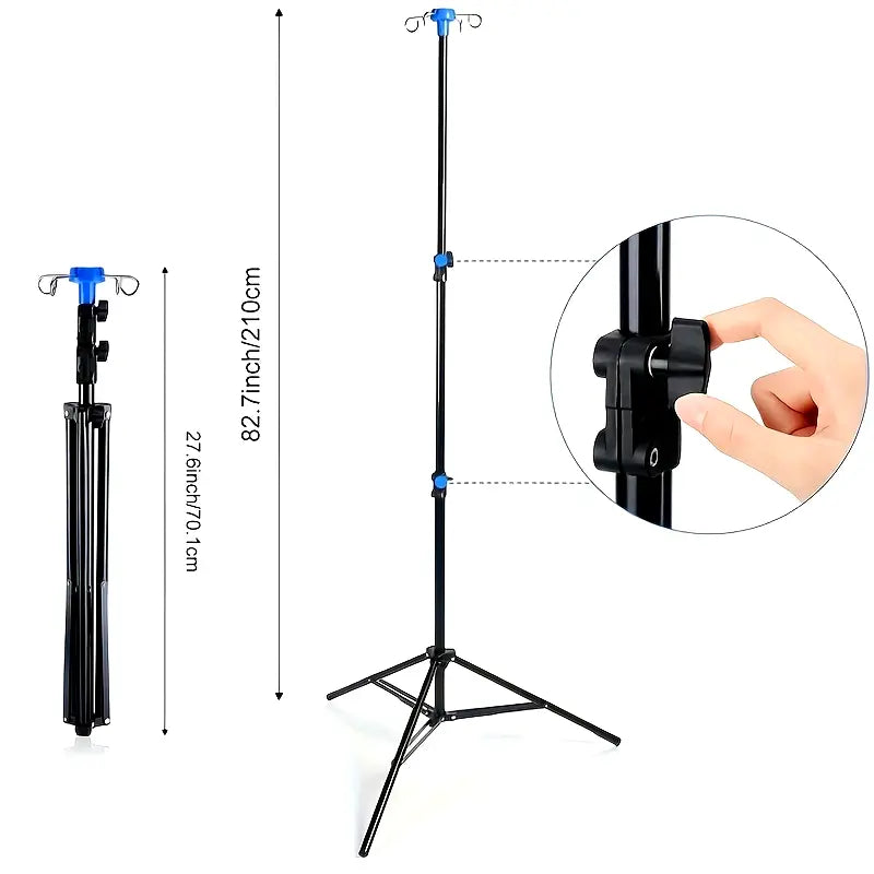 DRIP (IV) STAND 4 HOOK PORTABLE