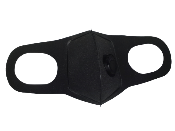Face mask with valve Adult- Black